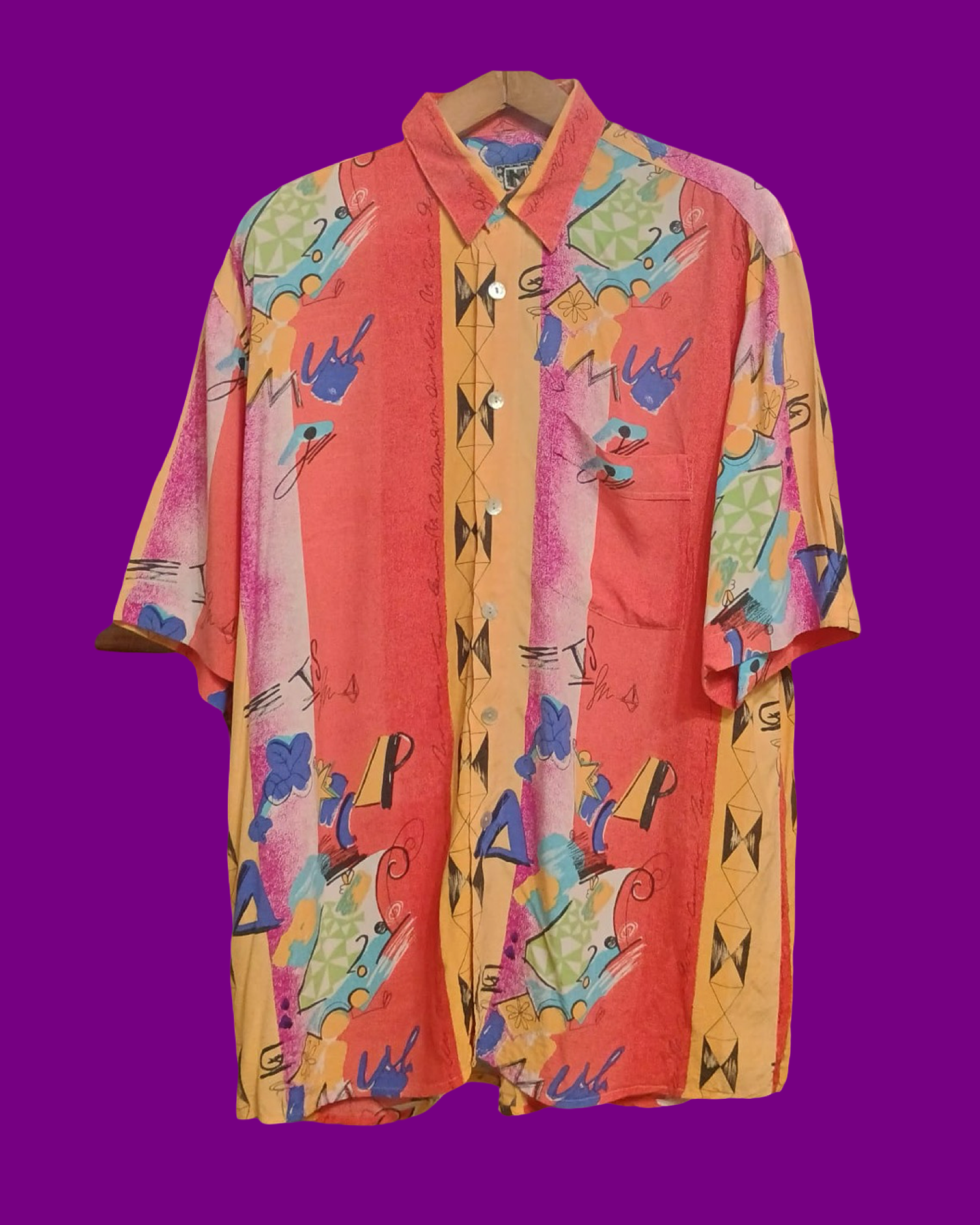 Vintage Multicolor Fantasy 90's Shirt Unisex Size L