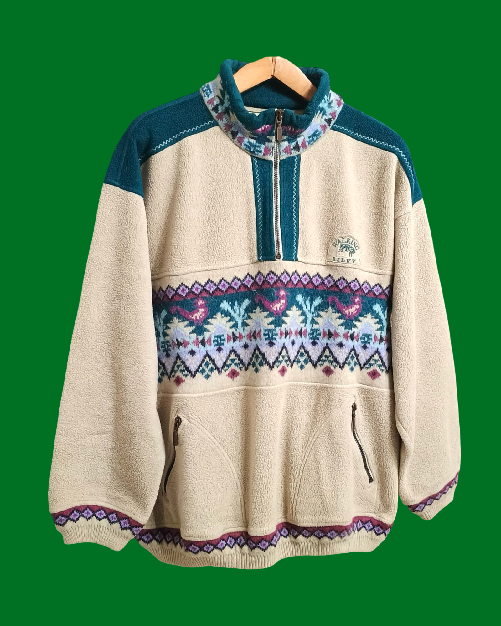 Vintage Multicolor Fantasy 90's Fleece Unisex Size L