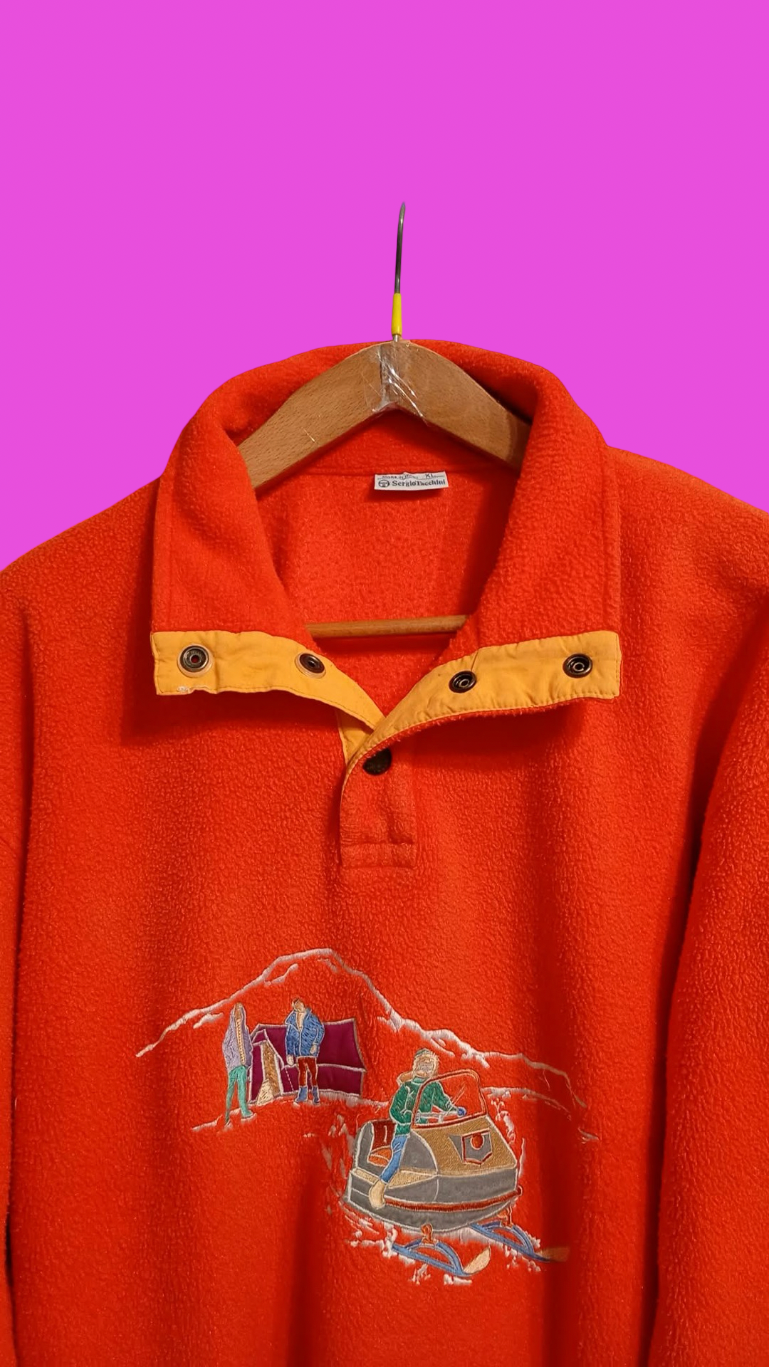 Vintage Multicolor Fantasy 90's Rare Sergio Tacchini Fleece Unisex Size XL