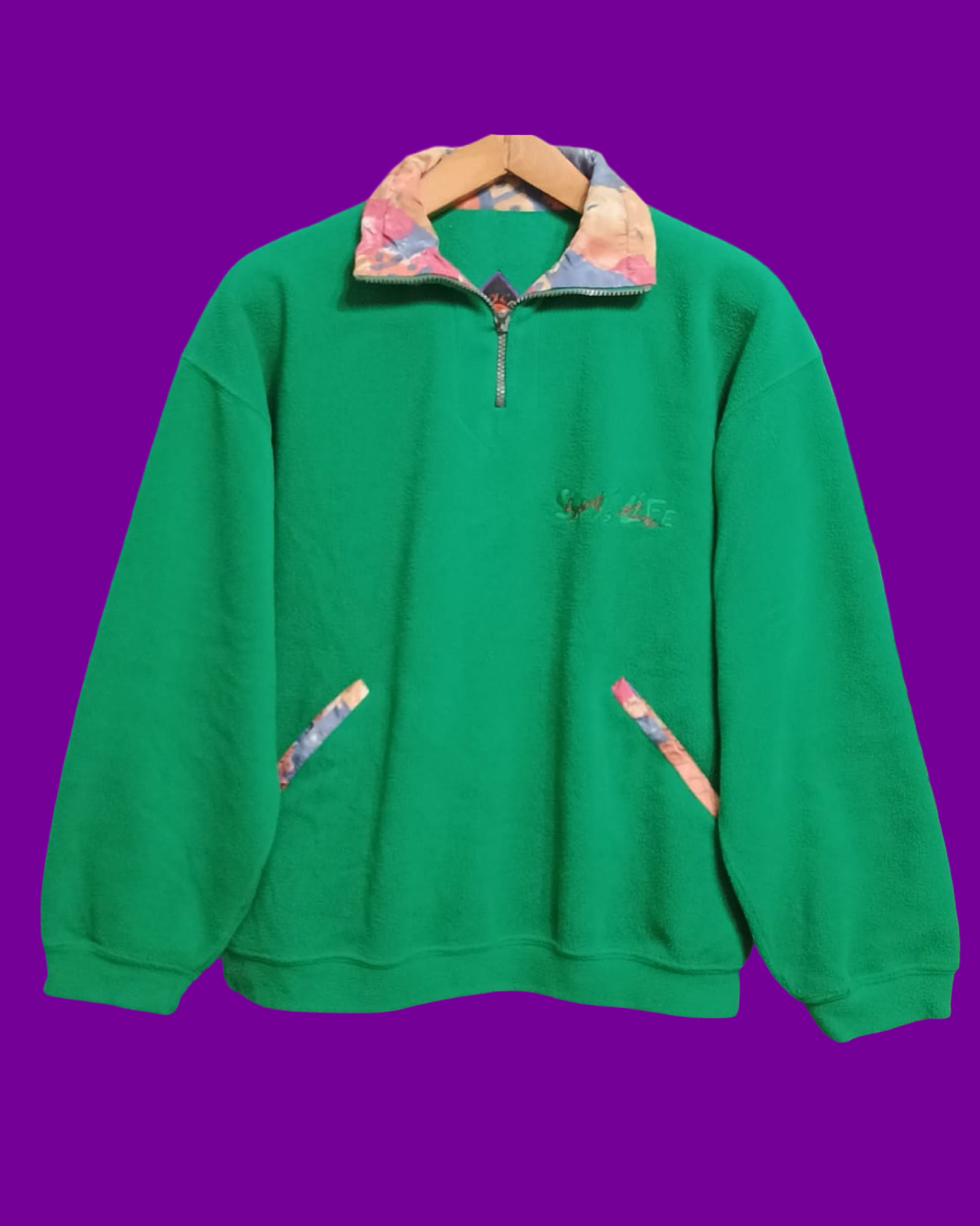 Vintage Multicolor Fantasy 90's Fleece Unisex Size M