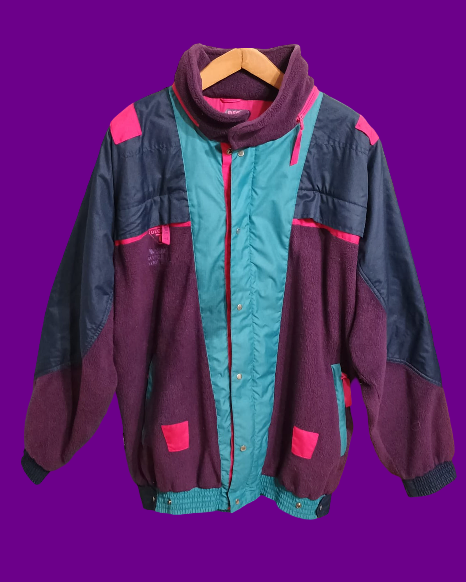 Vintage Multicolor Fantasy 90's Fleece Jacket Unisex Size XXL