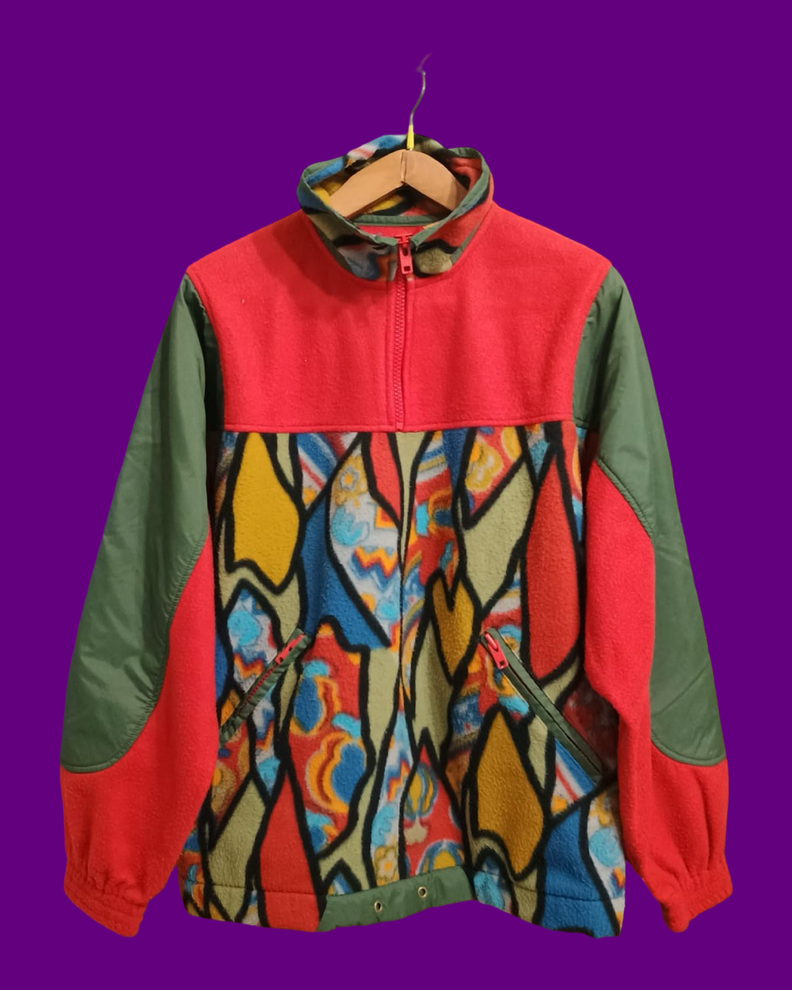 Vintage Multicolor Fantasy 90's Fleece Unisex Size L