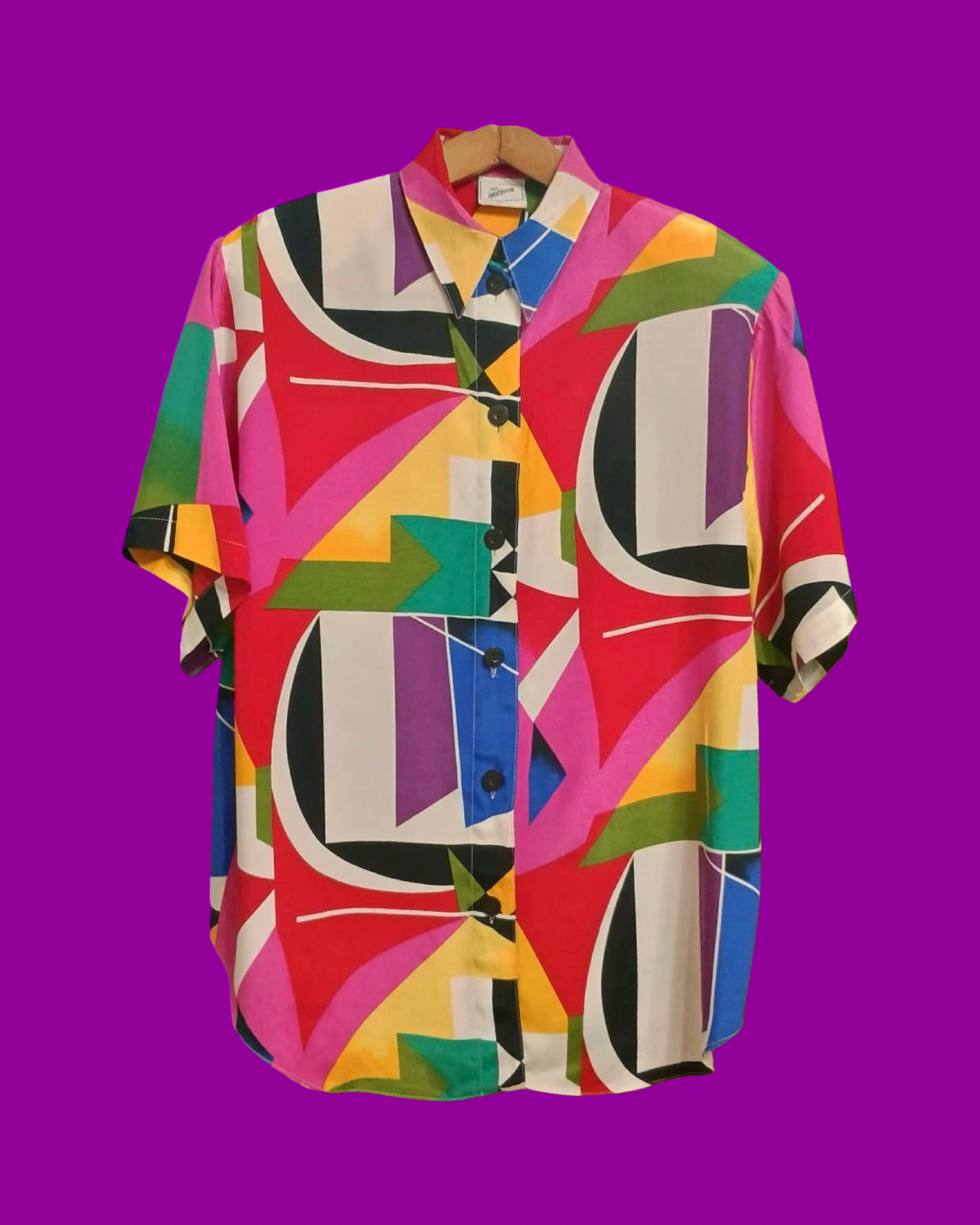 Vintage Multicolor Fantasy 90's Spring Shirt Woman Size L