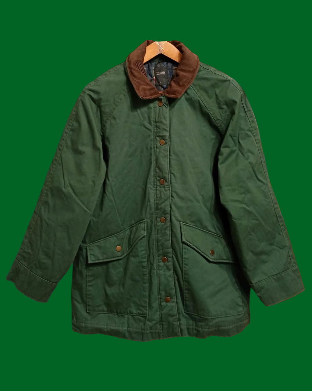 Vintage Green Brown Multi 90's Jacket Unisex Size L
