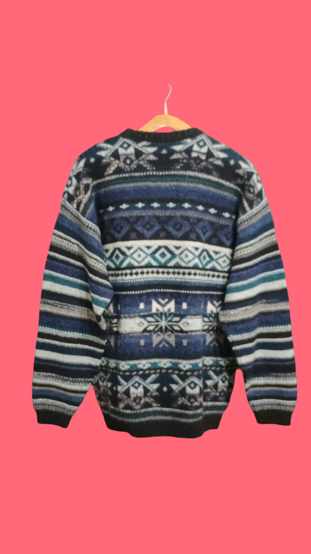 Vintage Multicolor Fantasy 90's Sweater Unisex Size L