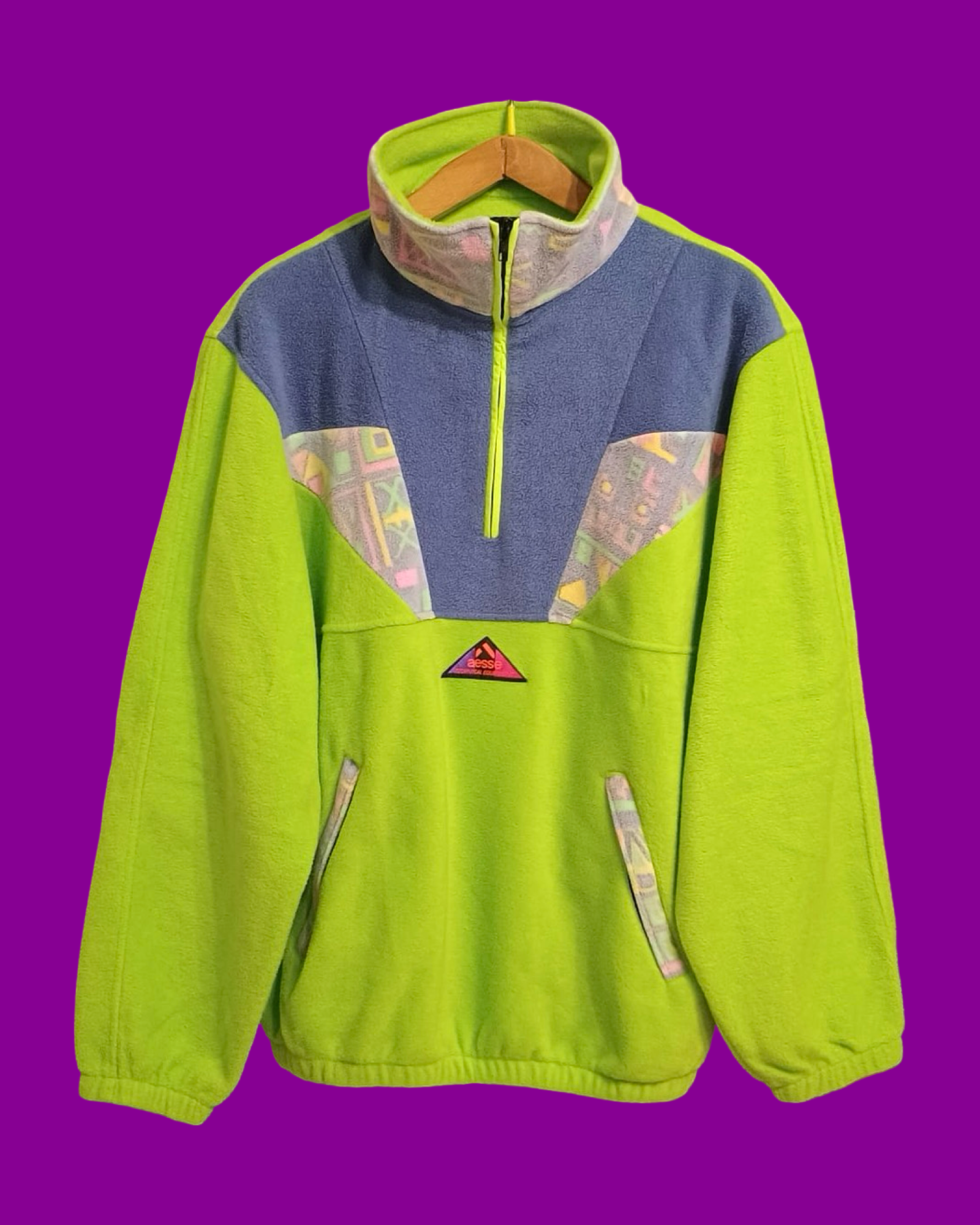 Vintage Multicolor Fantasy 90's Aesse Fleece Unisex Size L