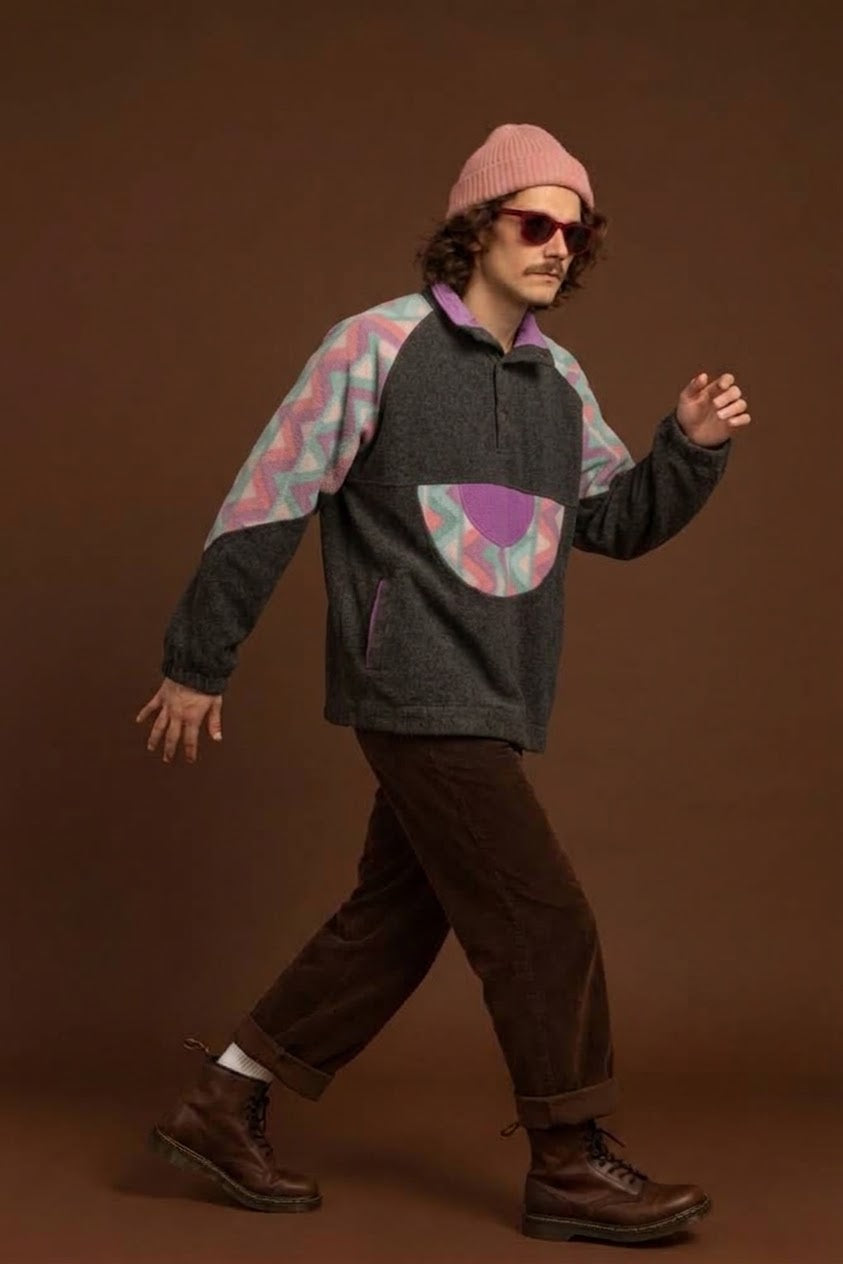 Vintage Multicolor Fantasy 90's Rare Fleece Unisex Size XL