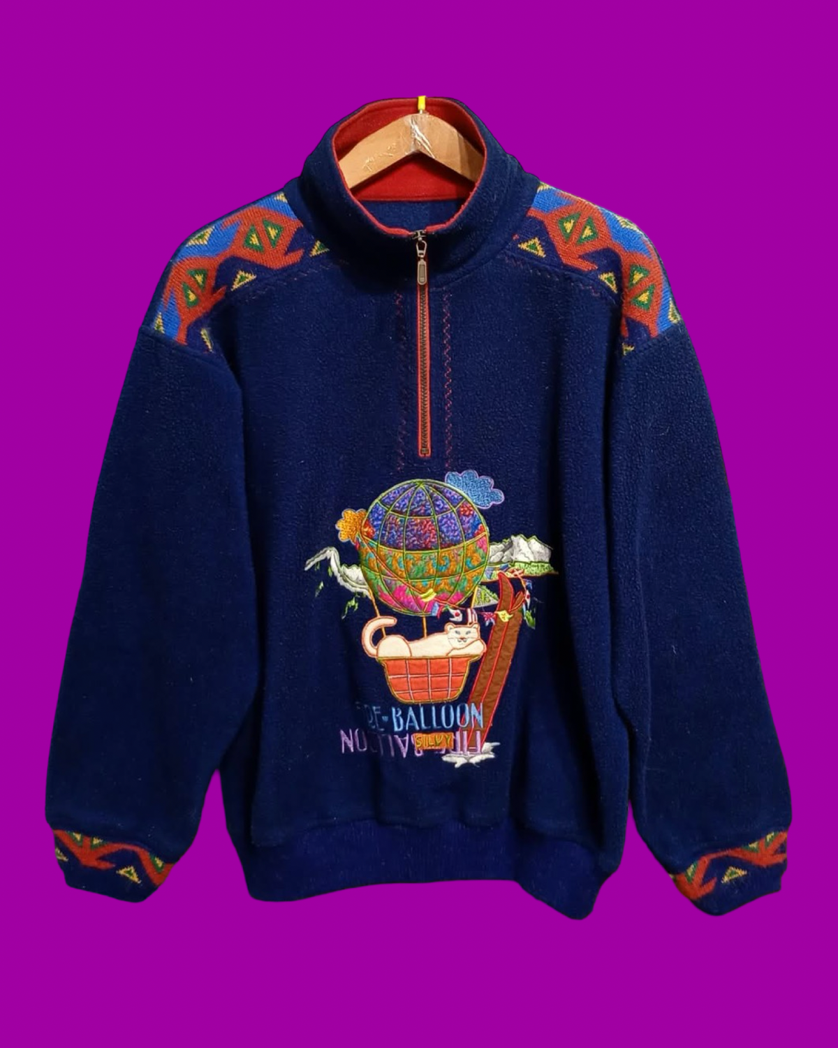 Vintage Multicolor Fantasy 90's Fleece Unisex Size M