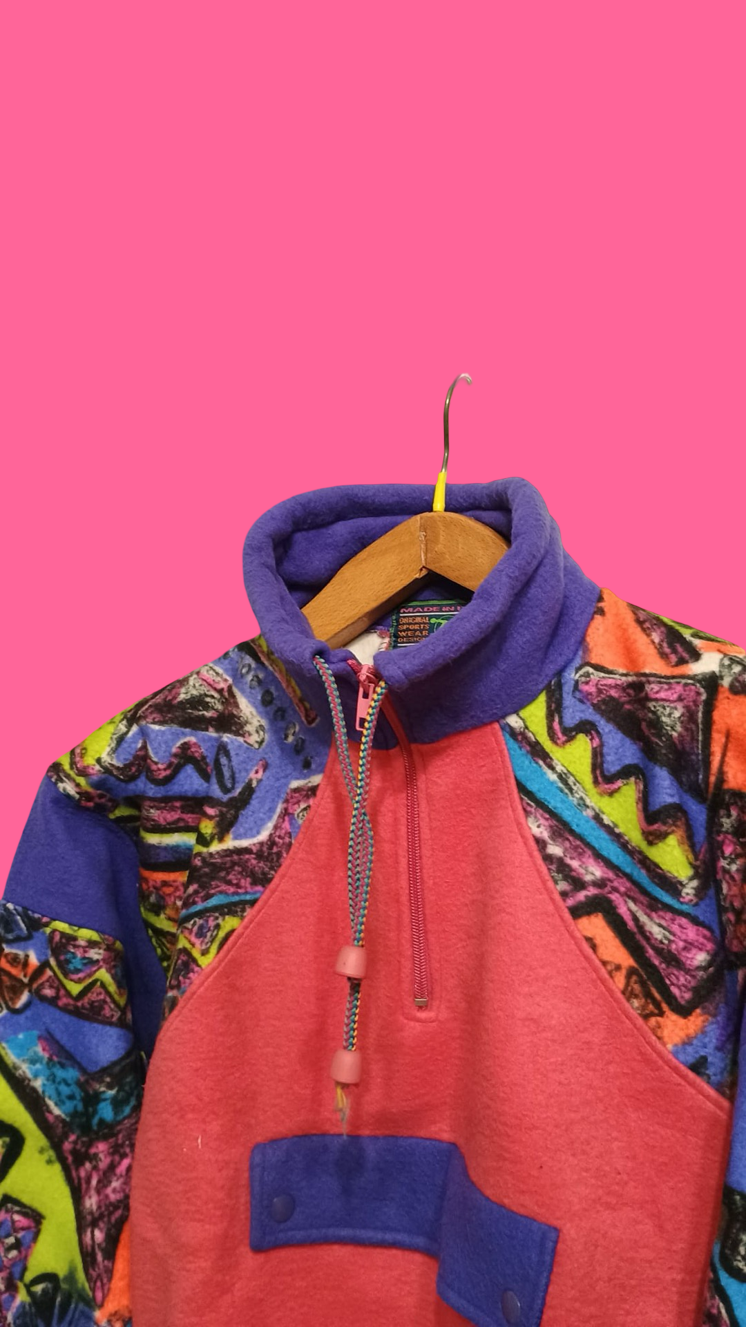Vintage Multicolor Fantasy 90's Fleece Woman Size S