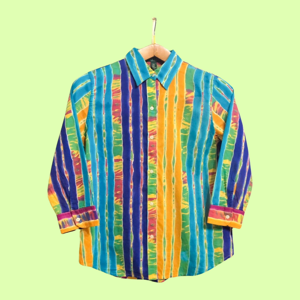 Vintage Multicolor Fantasy Ralph Lauren Shirt Woman Size S