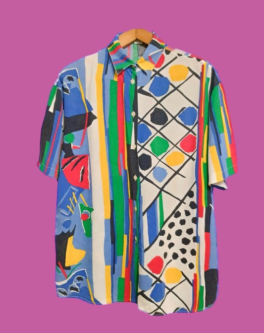 Vintage Multicolor Fantasy 90's Shirt Unisex Size M