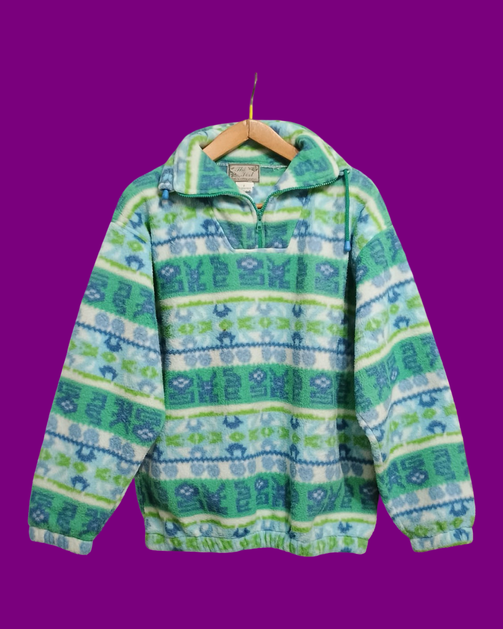Vintage Multicolor Fantasy 90's Fleece Unisex Size L