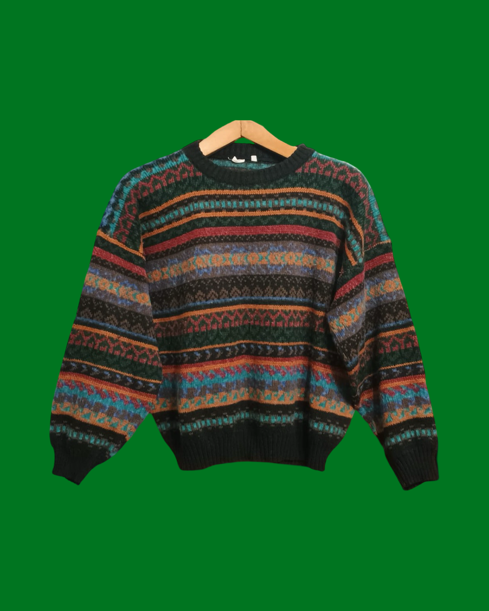 Vintage Multicolor Fantasy 90's Sweatshirt Woman Size M
