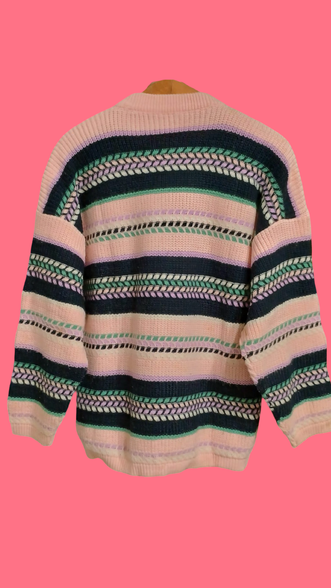 Vintage Multicolor Fantasy 90's Sweater Unisex Size L