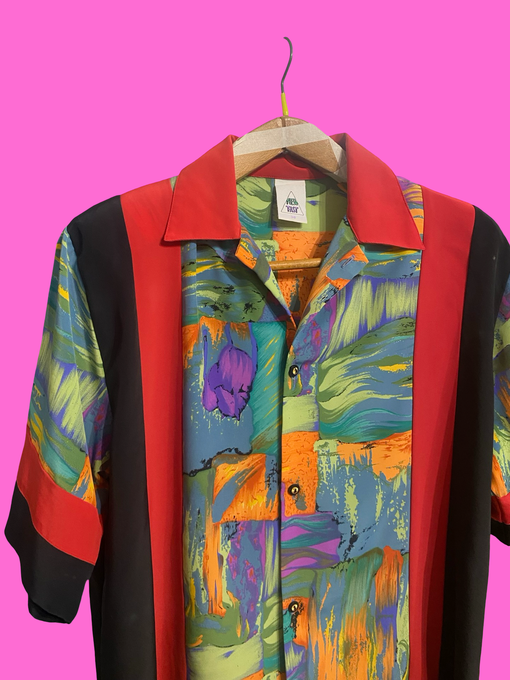 Vintage Multicolor Fantasy 90's Shirt Woman Size XL