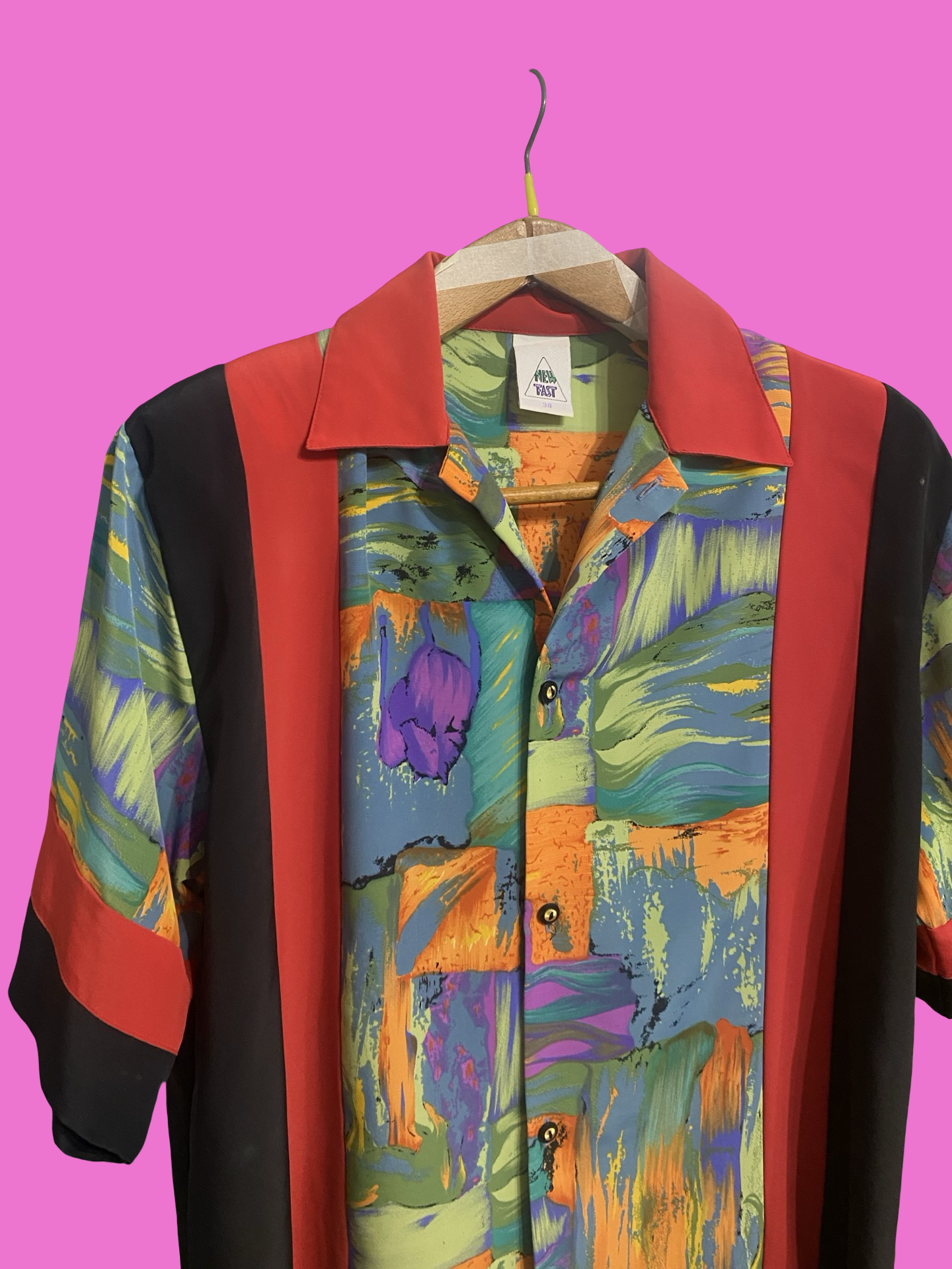 Vintage Multicolor Fantasy 90's Shirt Woman Size XL