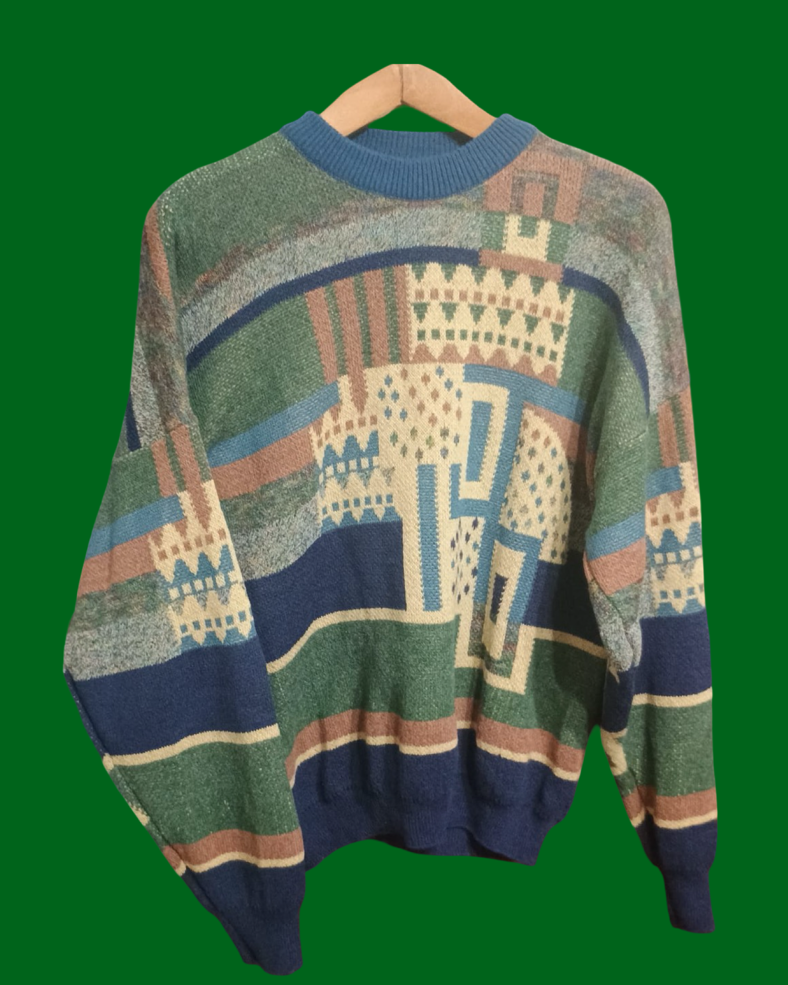 Vintage Multicolor Fantasy 90's Sweater Unisex Size S