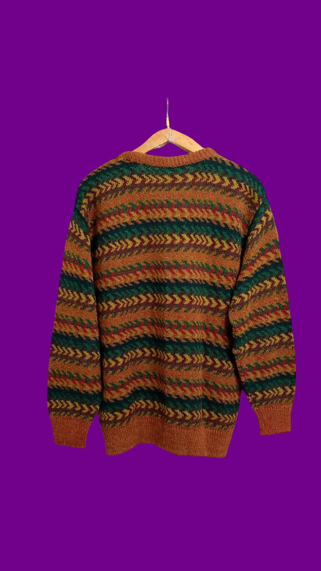 Vintage Multicolor Fantasy 90's Rare Sweater Unisex Size M