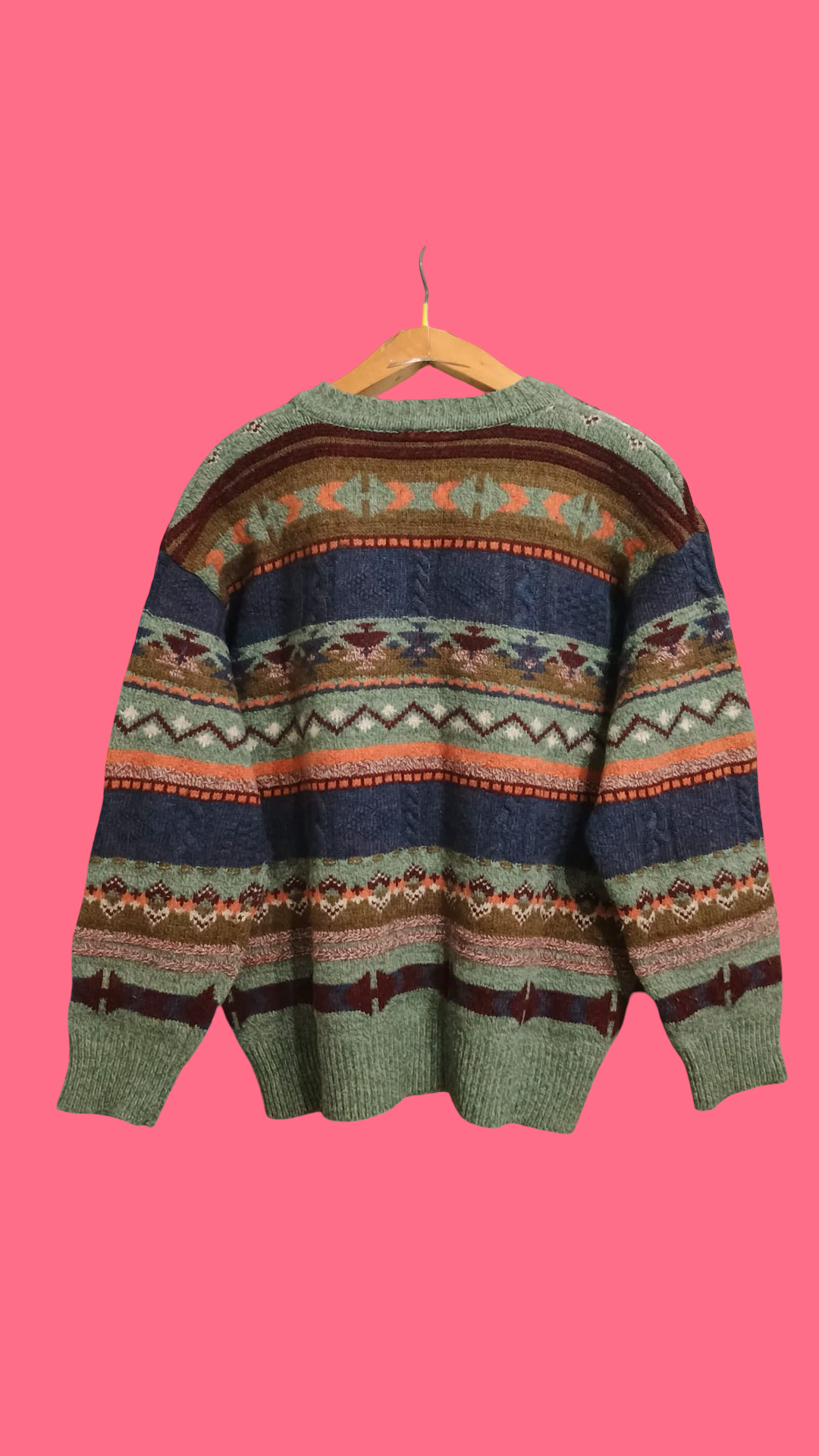 Vintage Multicolor Fantasy 90's Sweater Unisex Size L