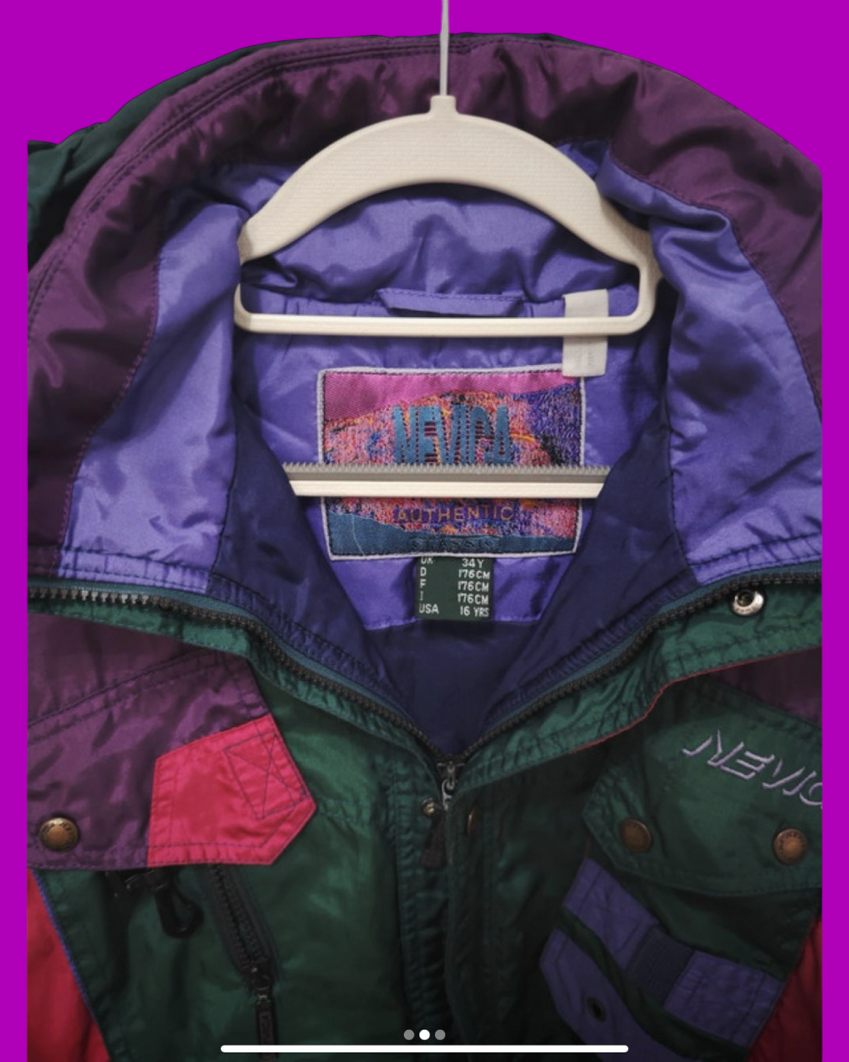 Vintage Multicolor Fantasy 90's Snow Jacket Unisex Size M