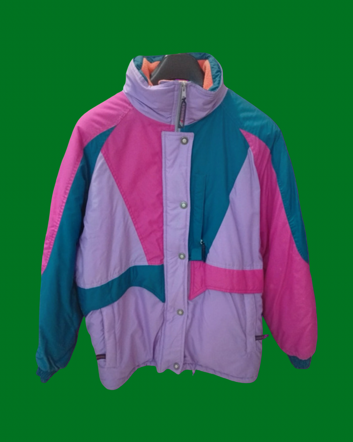 Vintage Multicolor Fantasy 90's Rare Snow Jacket Woman Size XL