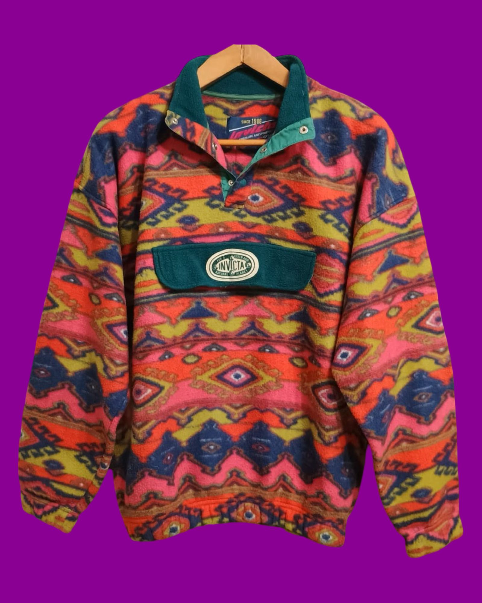 Vintage Multicolor Fantasy 90's Fleece Unisex Size M