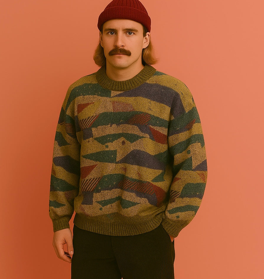 Vintage Multicolor Fantasy 90's Sweater Unisex Size M