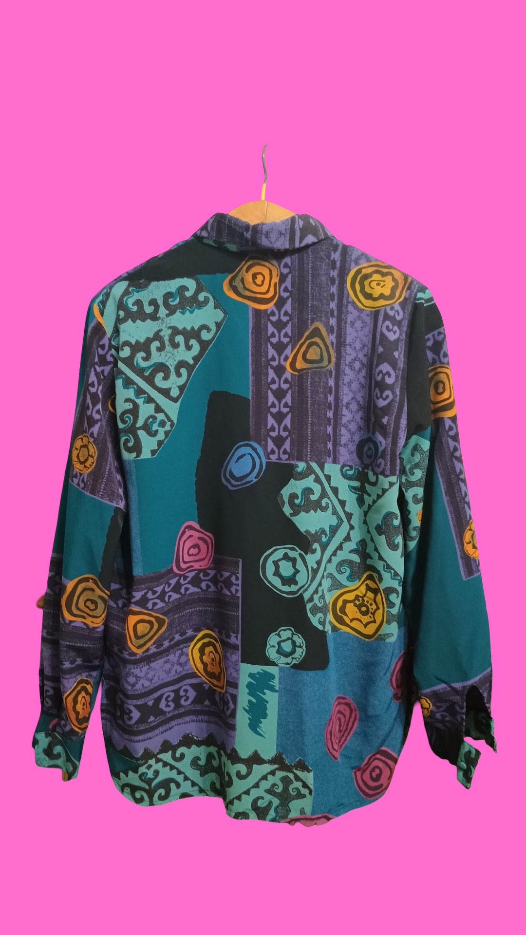 Vintage Multicolor Fantasy 90's Shirt Woman Size M
