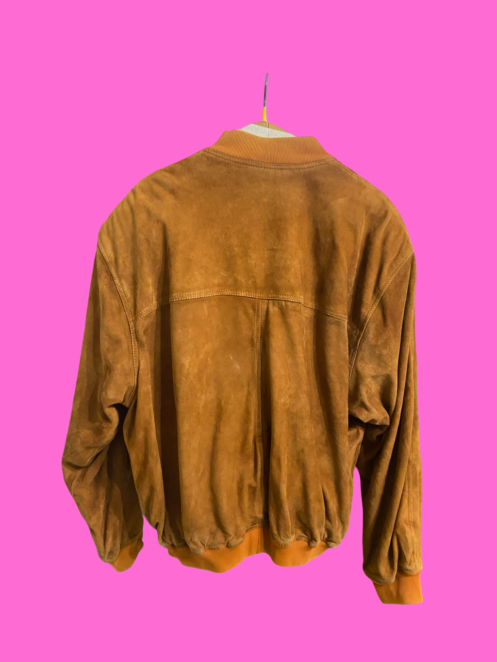 Vintage Brown Fantasy 90's Spring Leather Jacket Unisex Size XL