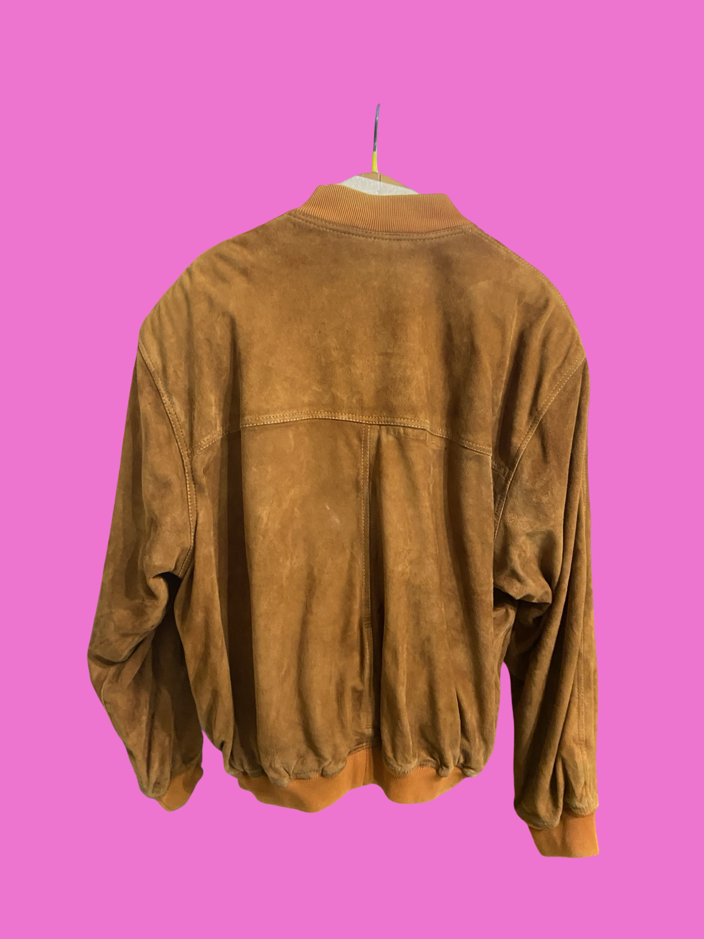 Vintage Brown Fantasy 90's Spring Leather Jacket Unisex Size XL