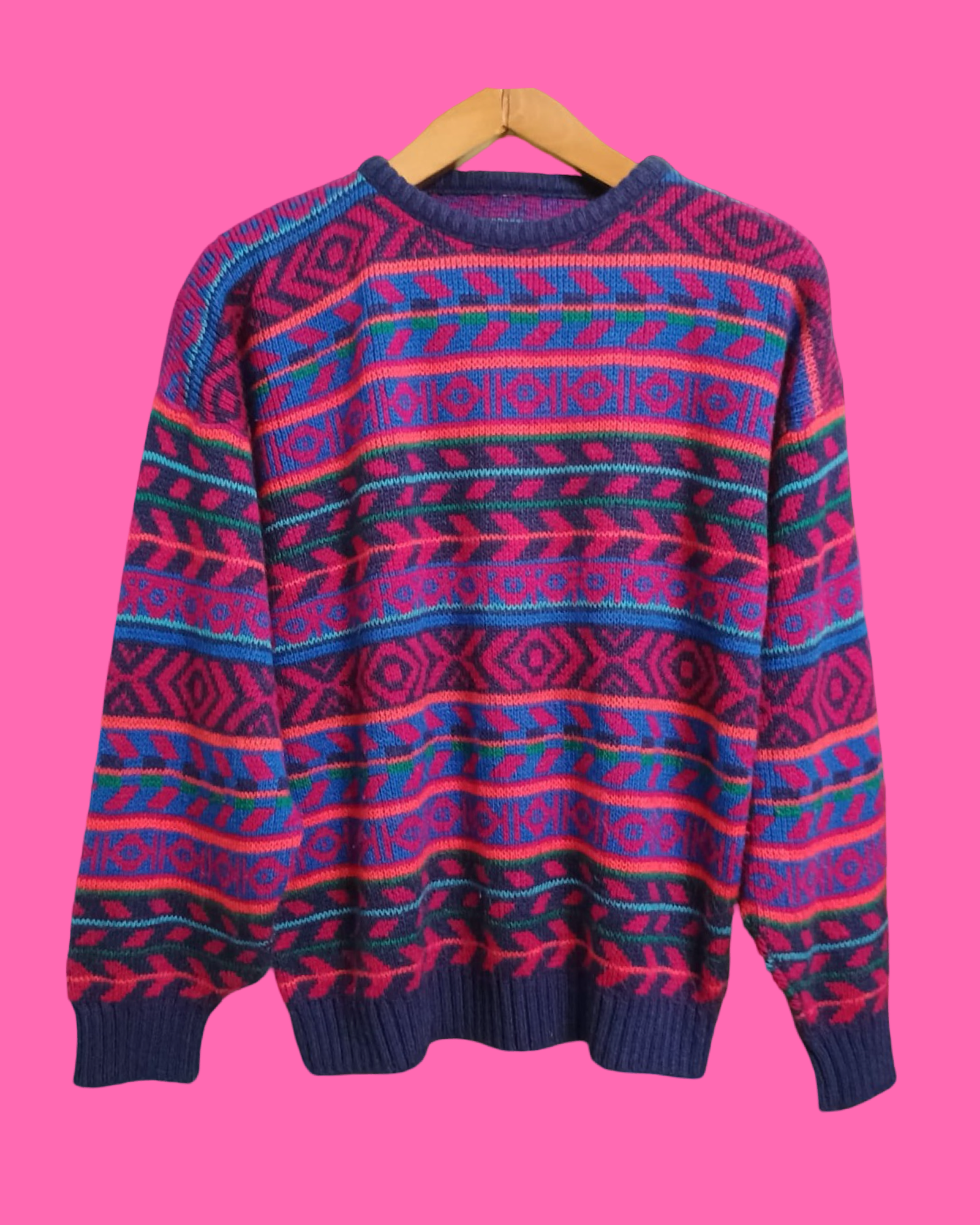 Vintage Multicolor Fantasy 90's Sweater Unisex Size M