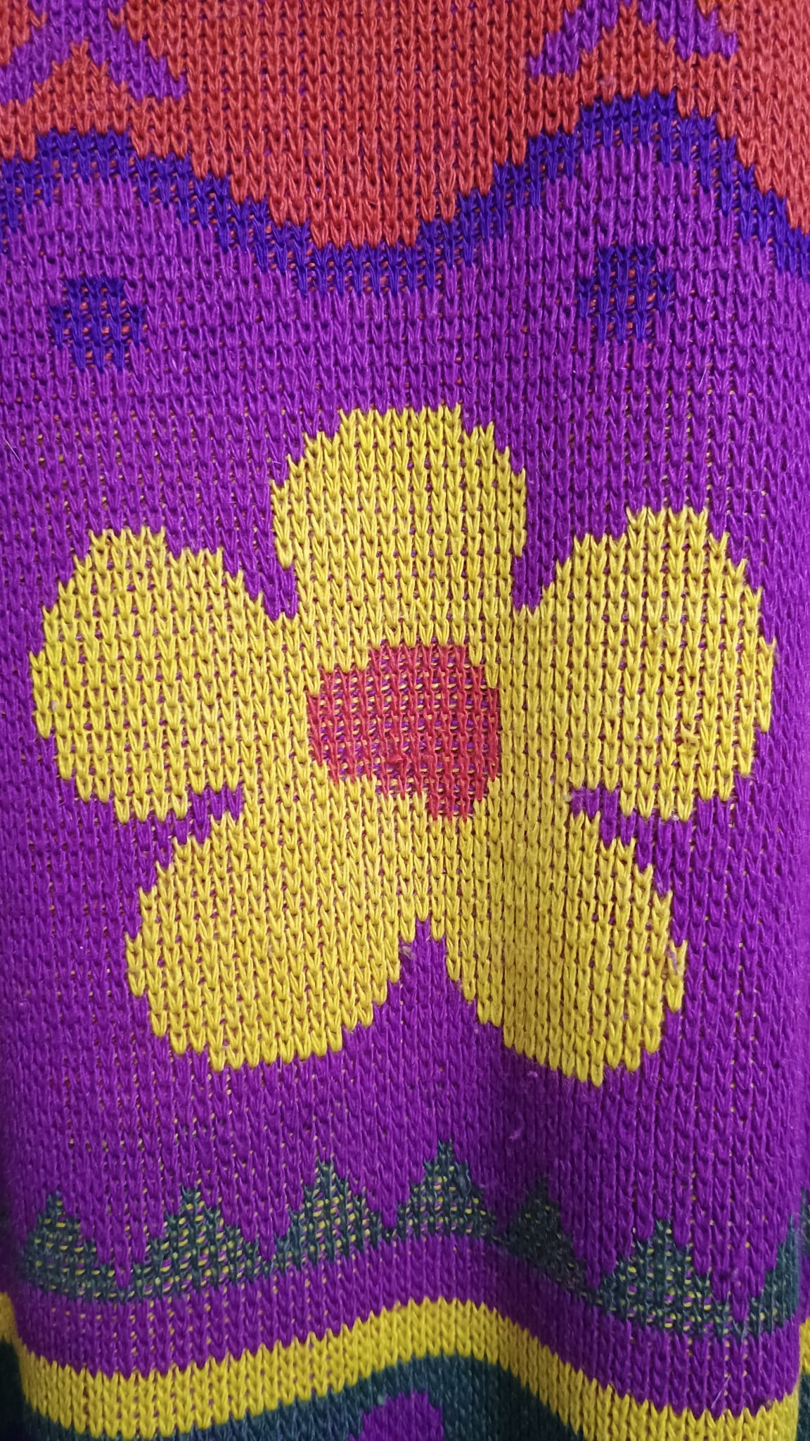 Vintage Multicolor Fantasy 90's Sweater Woman Size XL