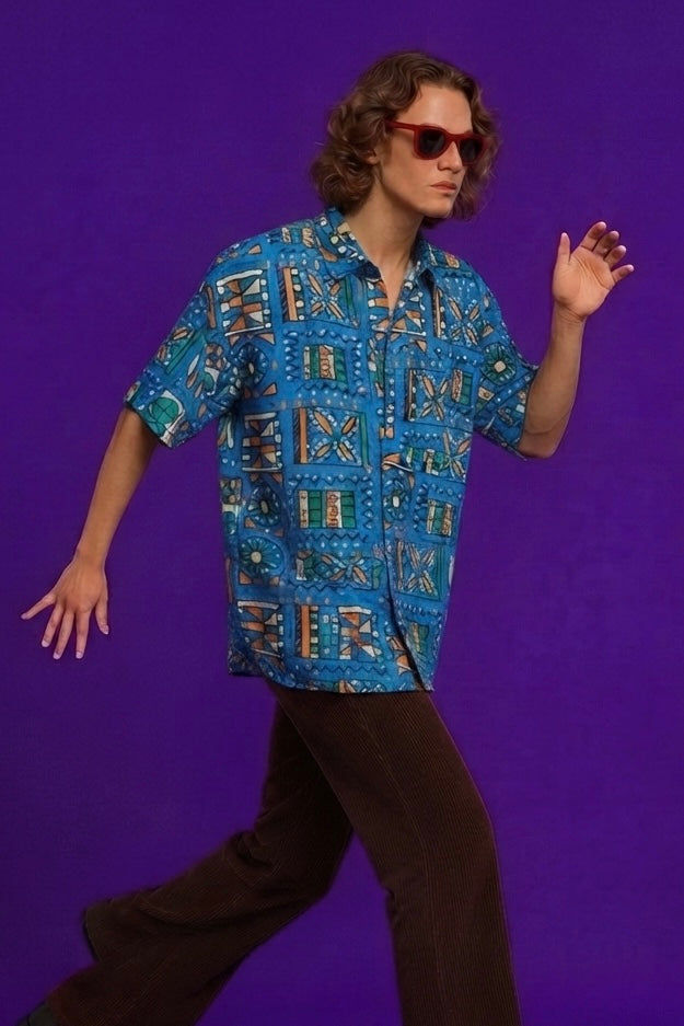 Vintage Multicolor Fantasy 90's Shirt Woman Size M