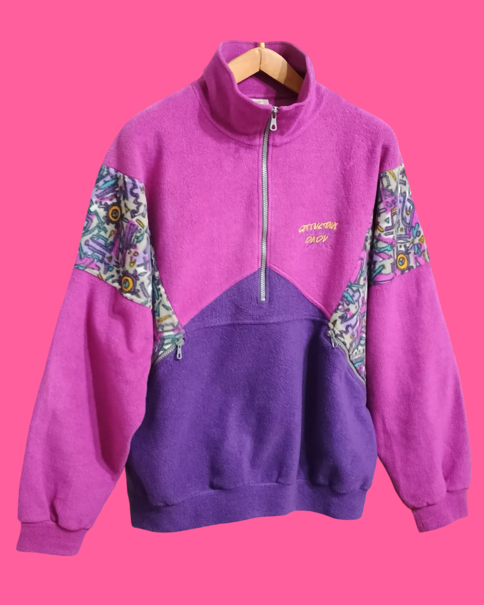 Vintage Multicolor Fantasy 90's Fleece Unisex Size L