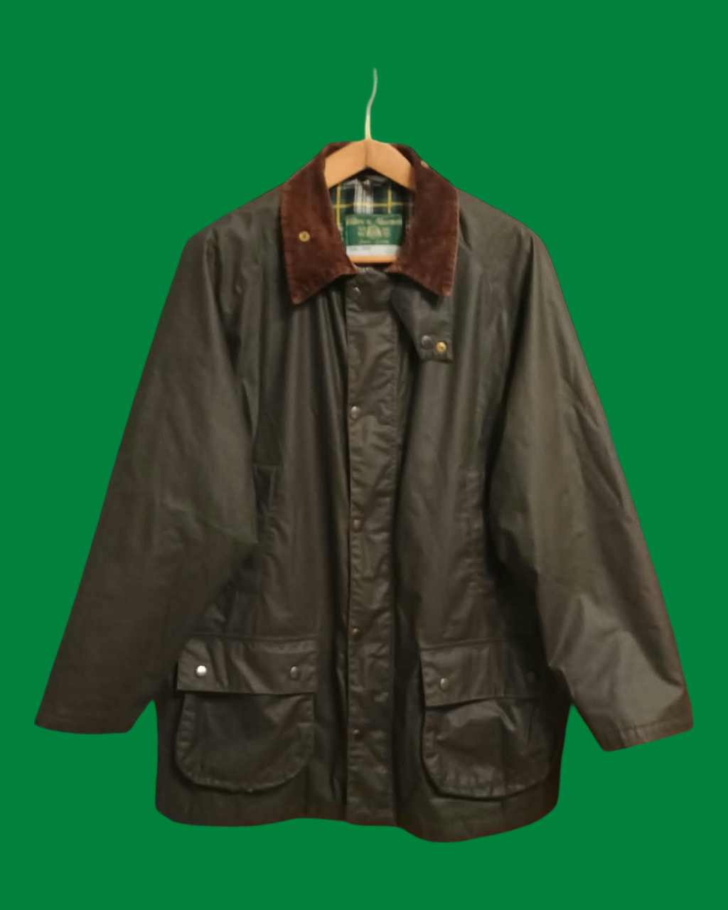 Vintage Green 90's Spring Harrington Jacket Unisex Size L