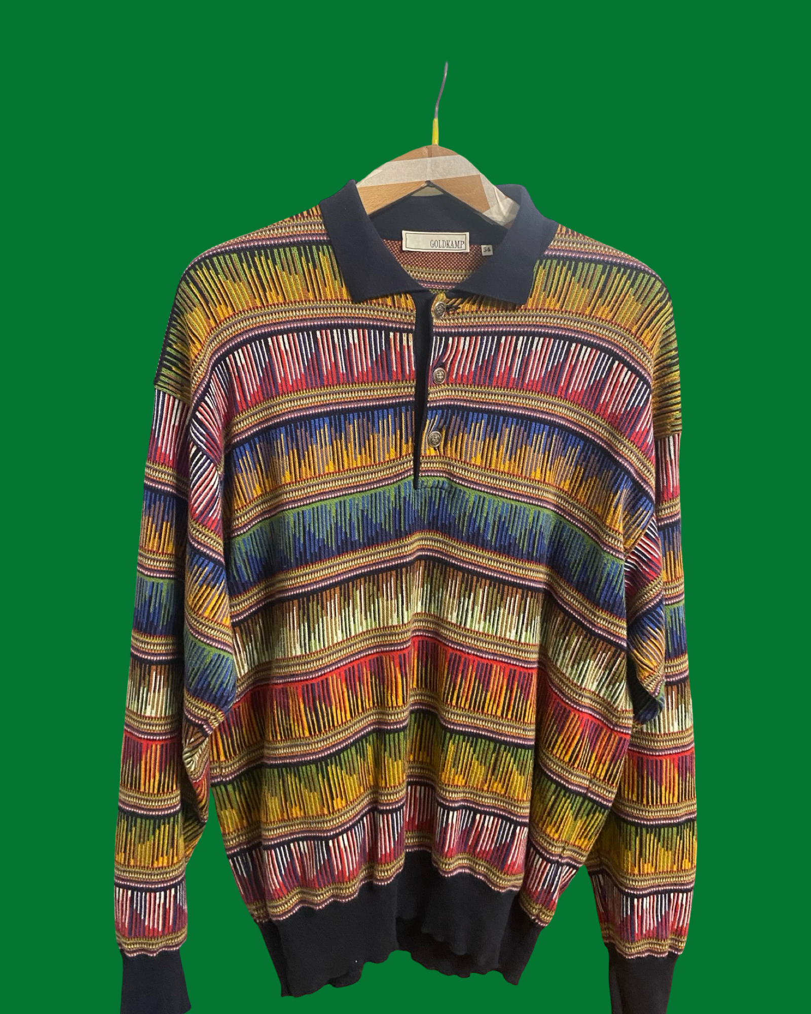 Vintage Multicolor Fantasy 90's Spring Sweater Unisex Size L