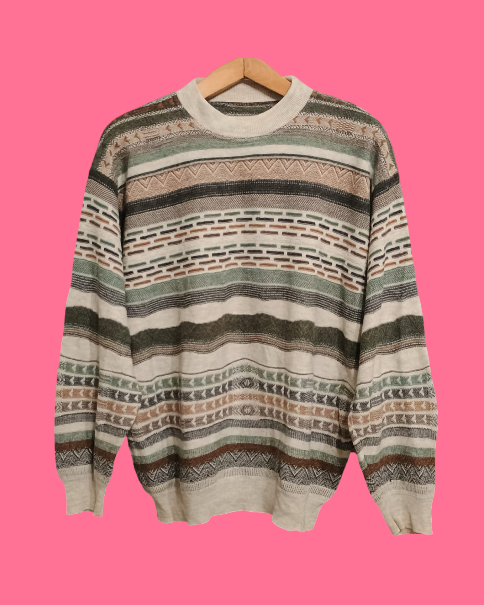 Vintage Multicolor Fantasy 90's Sweater Unisex Size M