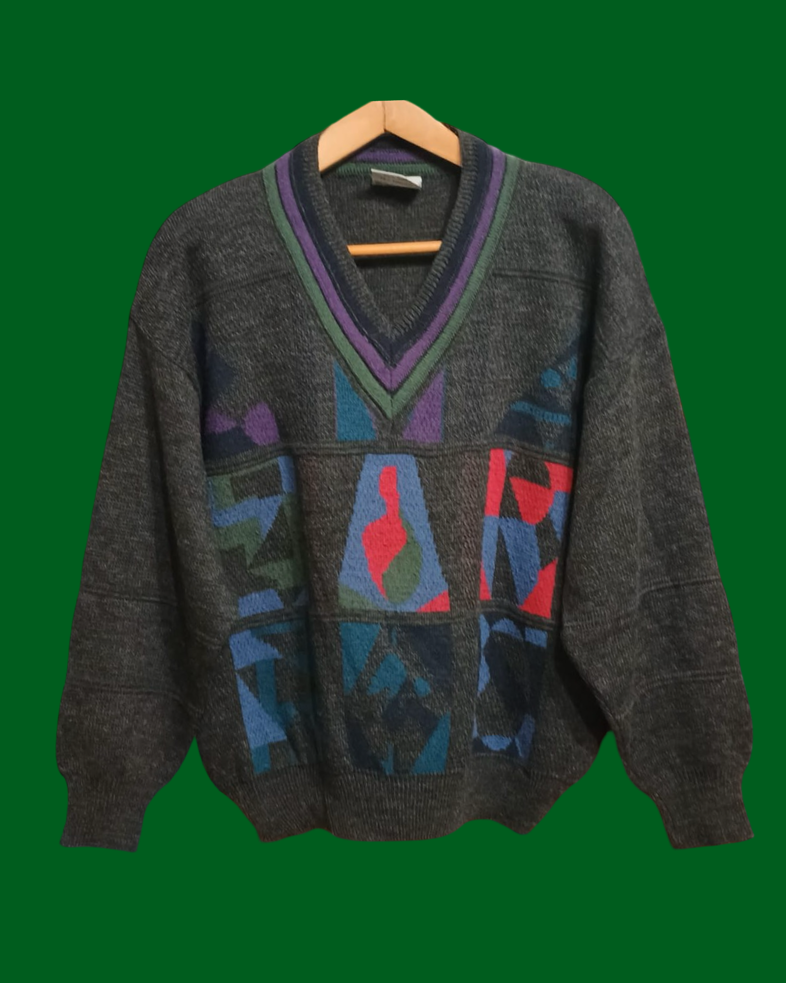 Vintage Multicolor Fantasy 90's Sweater Unisex Size L
