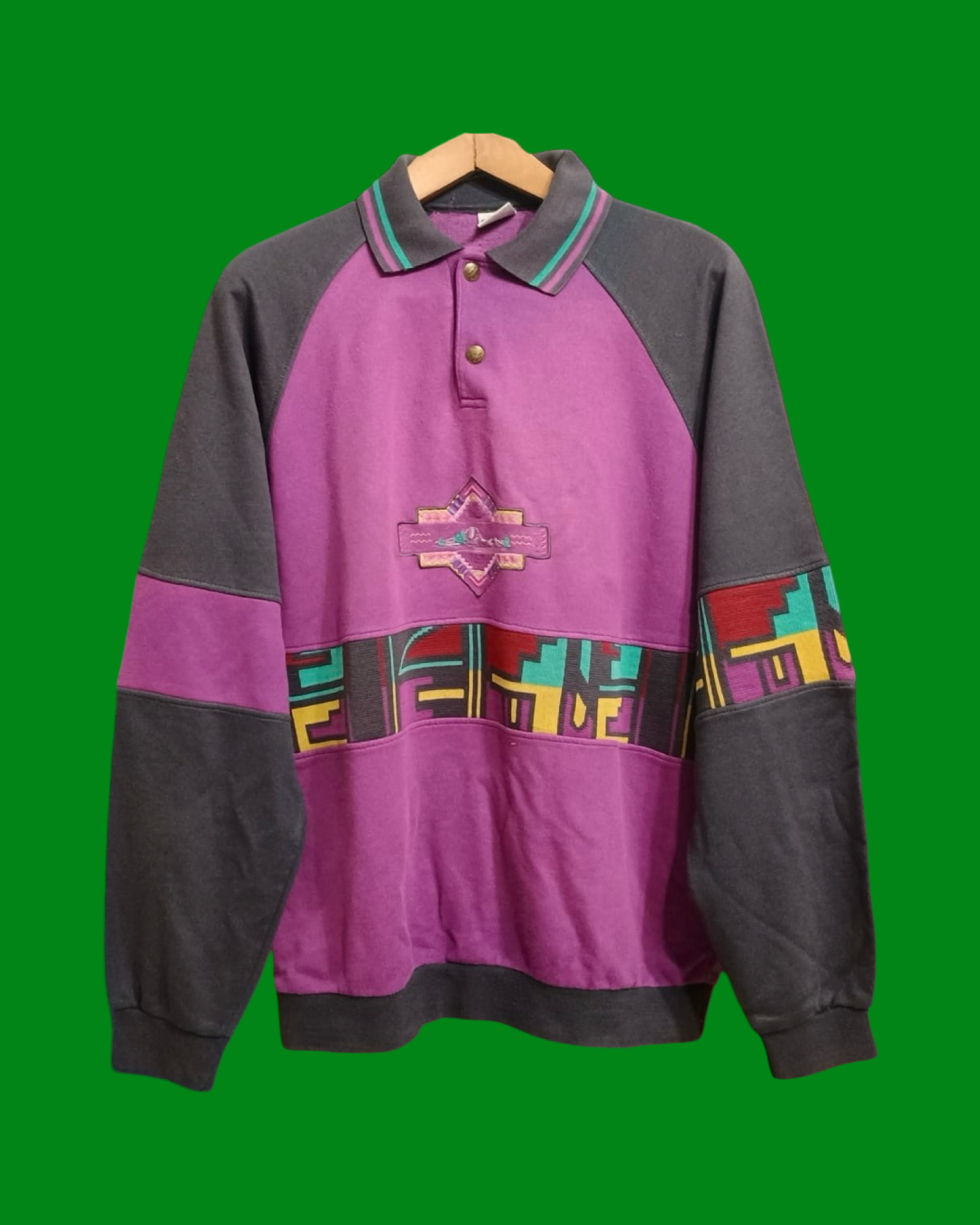 Vintage Multicolor Fantasy 90's Sweatshirt Unisex Size L