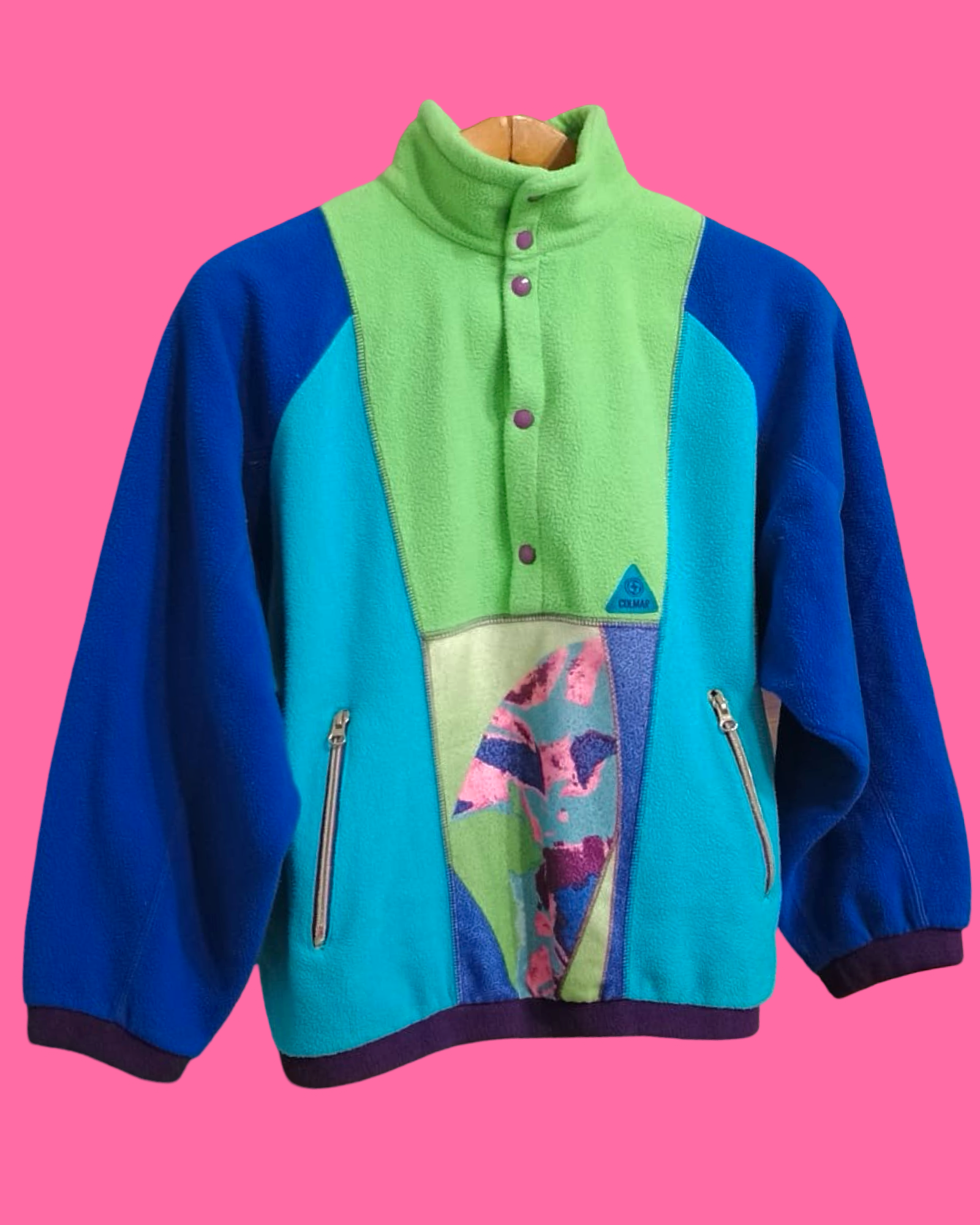 Vintage Colmar Multicolor Fantasy 90's Sweatshirt Woman Size S