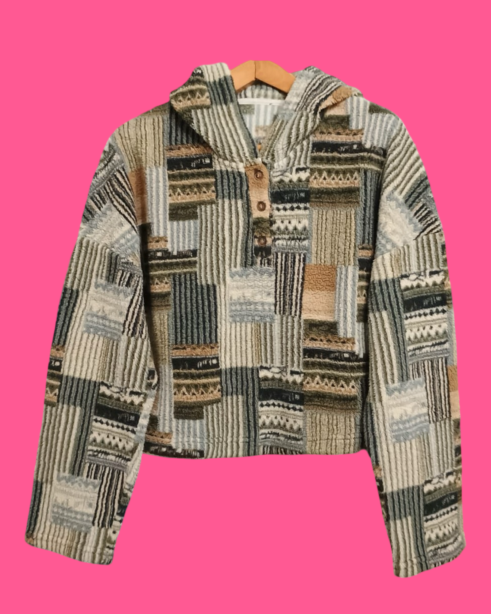 Vintage Multicolor Fantasy 90's Fleece Woman Size S