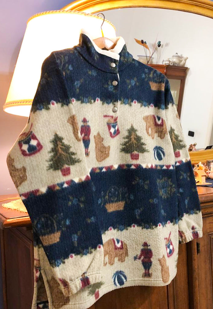 vintage Multicolor Fantasy Rare 90's Pile Sweatshirt Unisexe
