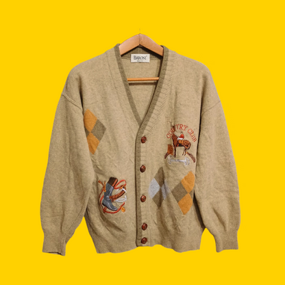 Maglione Vintage Multicolor A Fantasia Anni 90 Unisex Size M