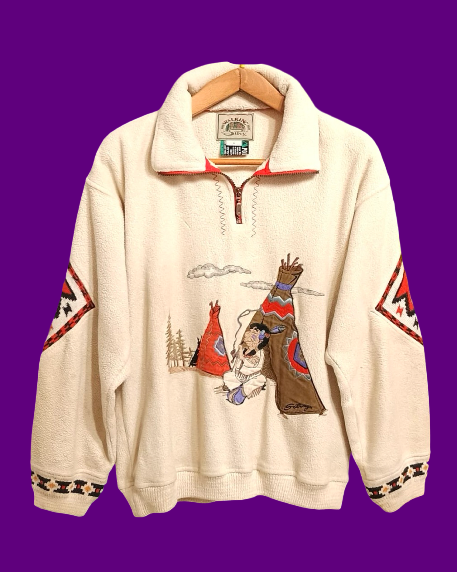 Vintage Multicolor Fantasy 90's Fleece Unisex Size L