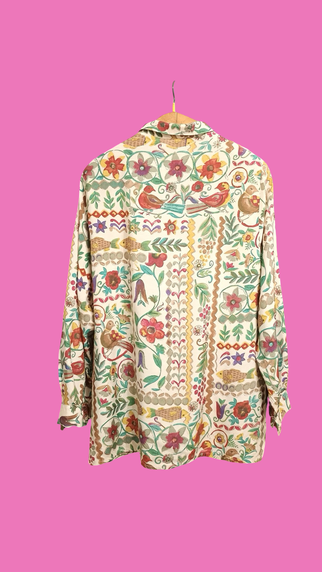 Vintage Multicolor Fantasy 90's Shirt Woman Size XL