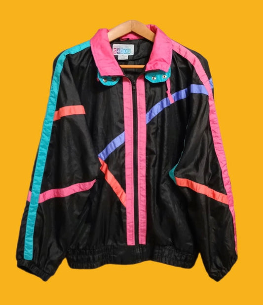 Soft Jacket Vintage Multicolor A Fantasia Anni 90 Unisex Size L