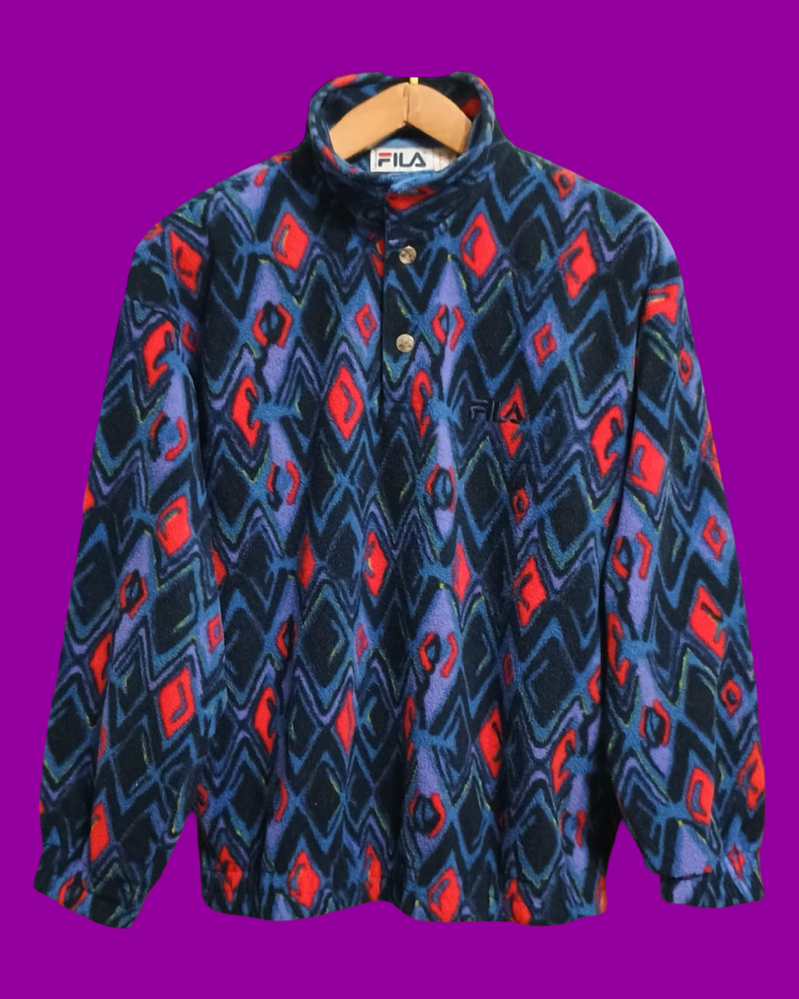 Vintage Multicolor Fantasy 90's Fila Fleece Unisex Size M