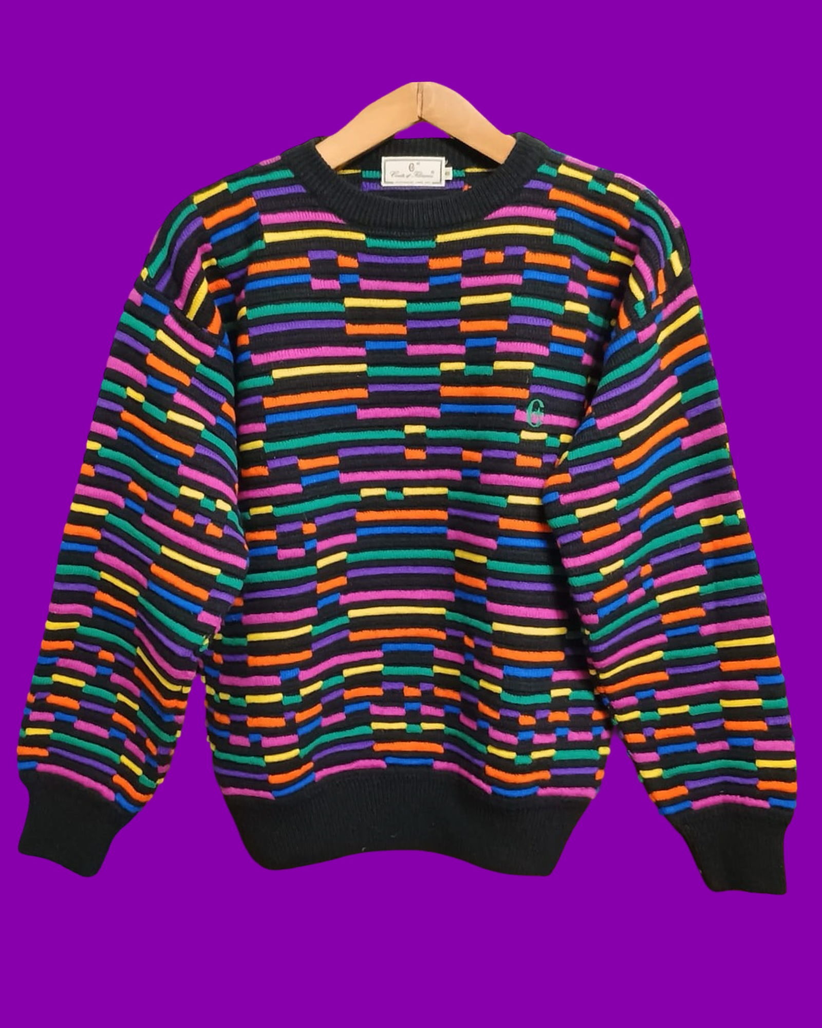 Vintage Multicolor Fantasy 90's Conte of Florence Sweater Woman Size M