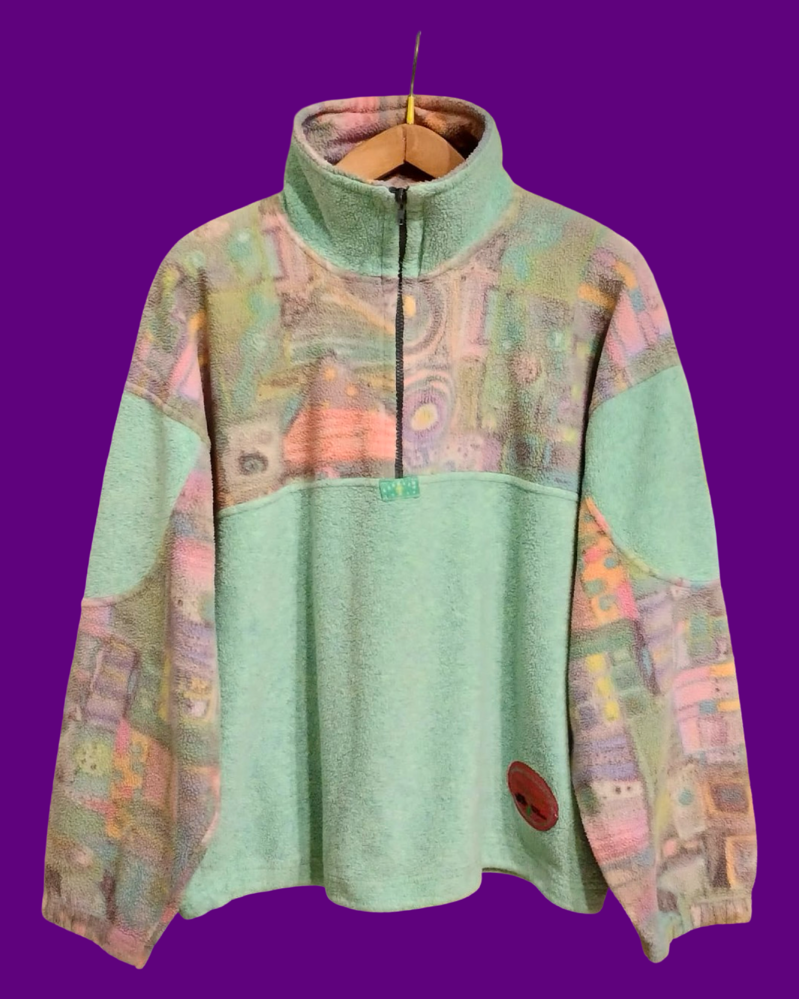 Vintage Multicolor Fantasy 90's Fleece Unisex Size L