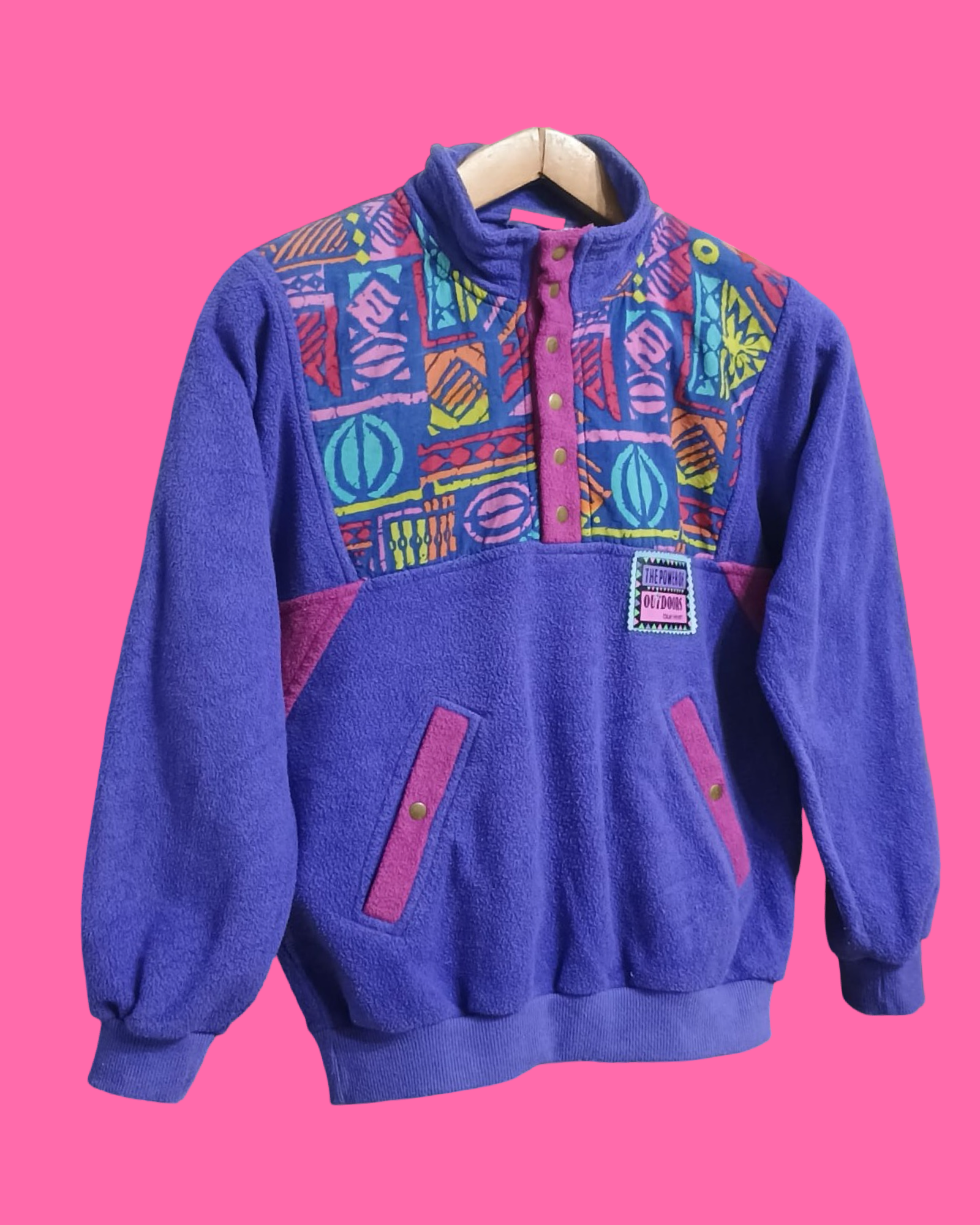 Vintage Multicolor Fantasy 90's Fleece Woman Size S